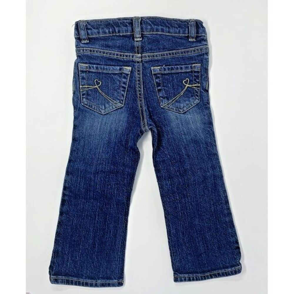 PLACE Blue Denim Bootcut Stretch Adjustable Waist Girl's Jeans Size 3T - Picture 2 of 6